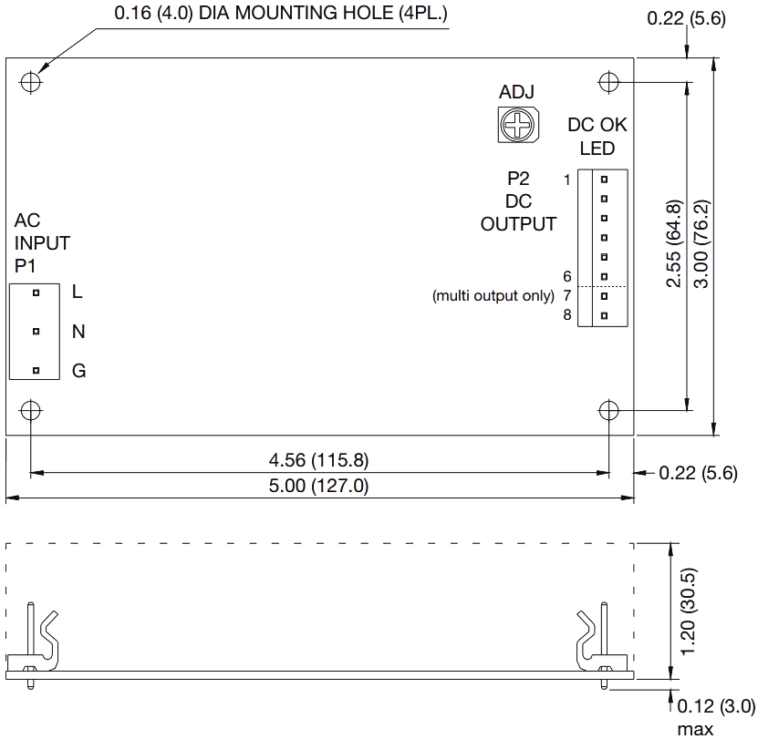 ספק כוח תעשייתי לשאסי XP POWER SDS60UT03